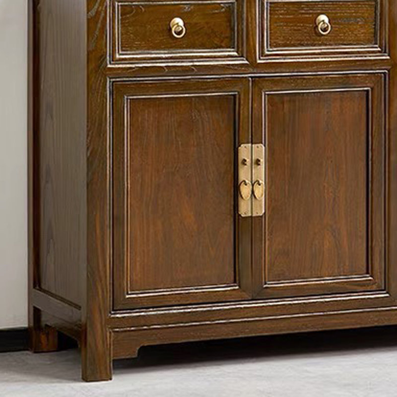 Elm Wood Cabinet with Four Drawers