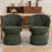 Modern Upholstered Dining Chairs, Boucle Fabric Swivel Barrel Chairs, Wingback Side Chairs, Vanity Chairs-218353165