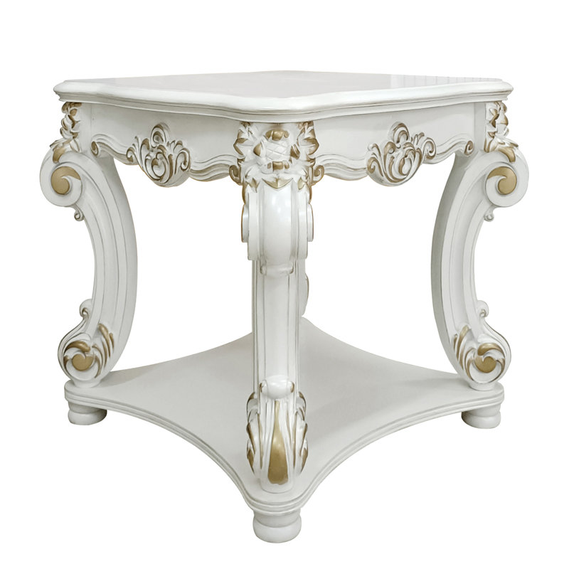 Table de bout antique avec tablette inférieure