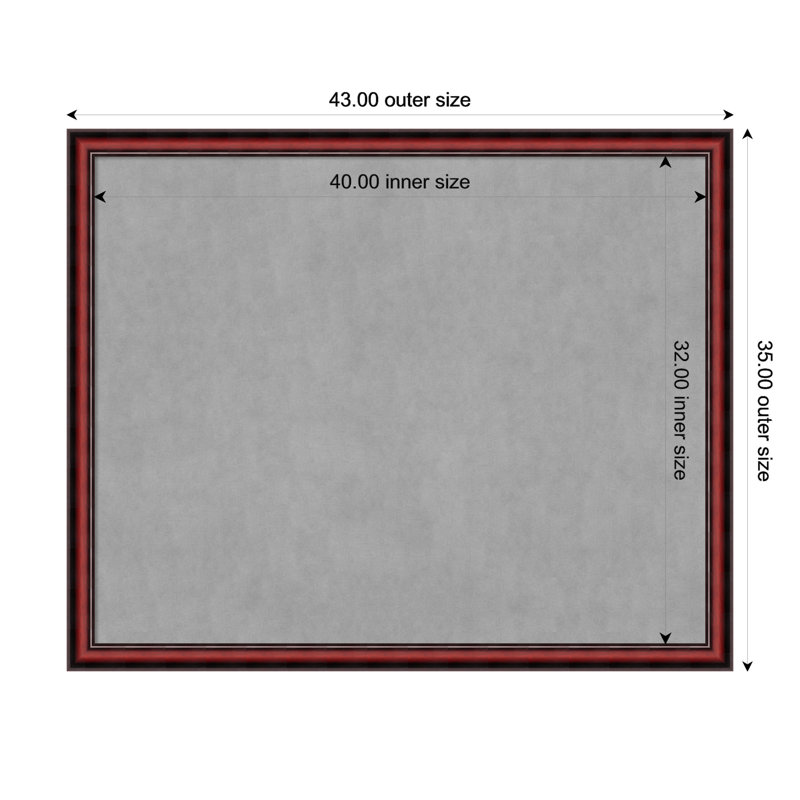Tableau d'organisation magnétique Rubino Cherry, H 35 po x l 43 po