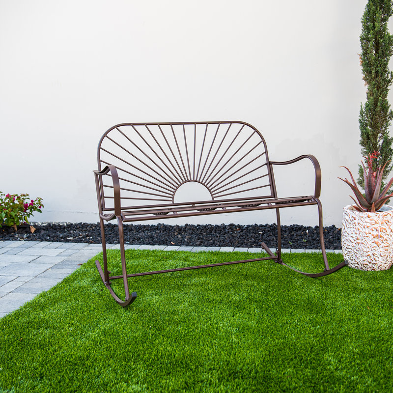 Banc berçant en fer XBrand, Brun