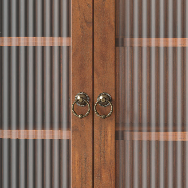 39.4" Wall-Mounted Cabinet For Kitchen, Brown