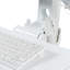 White Computer Mount for Less than 32" Screens with Shelving, Holds up to 12.2 kg