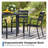 Patio Chairs, Stackable Outdoor Dining Chair, Black Metal Chairs, Wrought Iron Outdoor Chairs With Armrest, Support 300 Lbs, Ideal For Garden, Backyard, Lawn-966793237