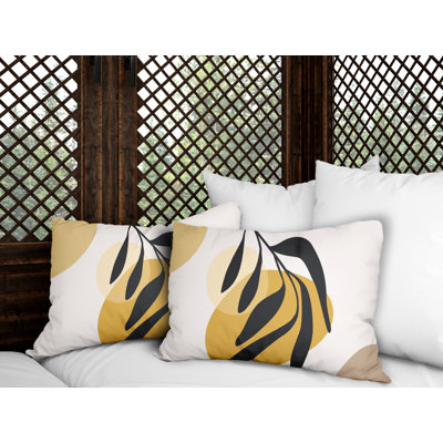 Polyester Lumbar Rectangular Indoor/Outdoor Pillow Cover & Insert