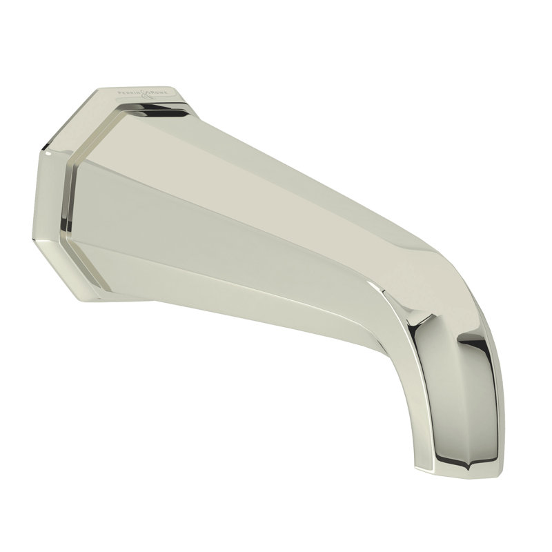Deco Wall Mount Tub Spout, Polished Nickel