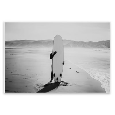 Hiding with Surfboard Wall Plaque Art by Sisi and Seb