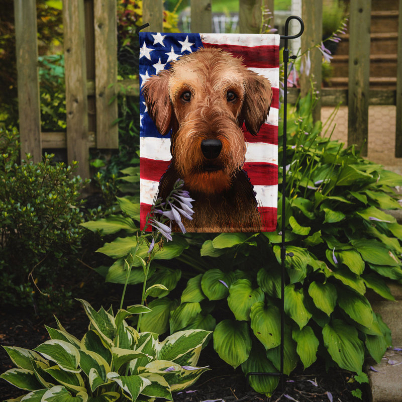 Polyester à 2 côtés 15 x 11 po drapeau de jardin, Terrier brun