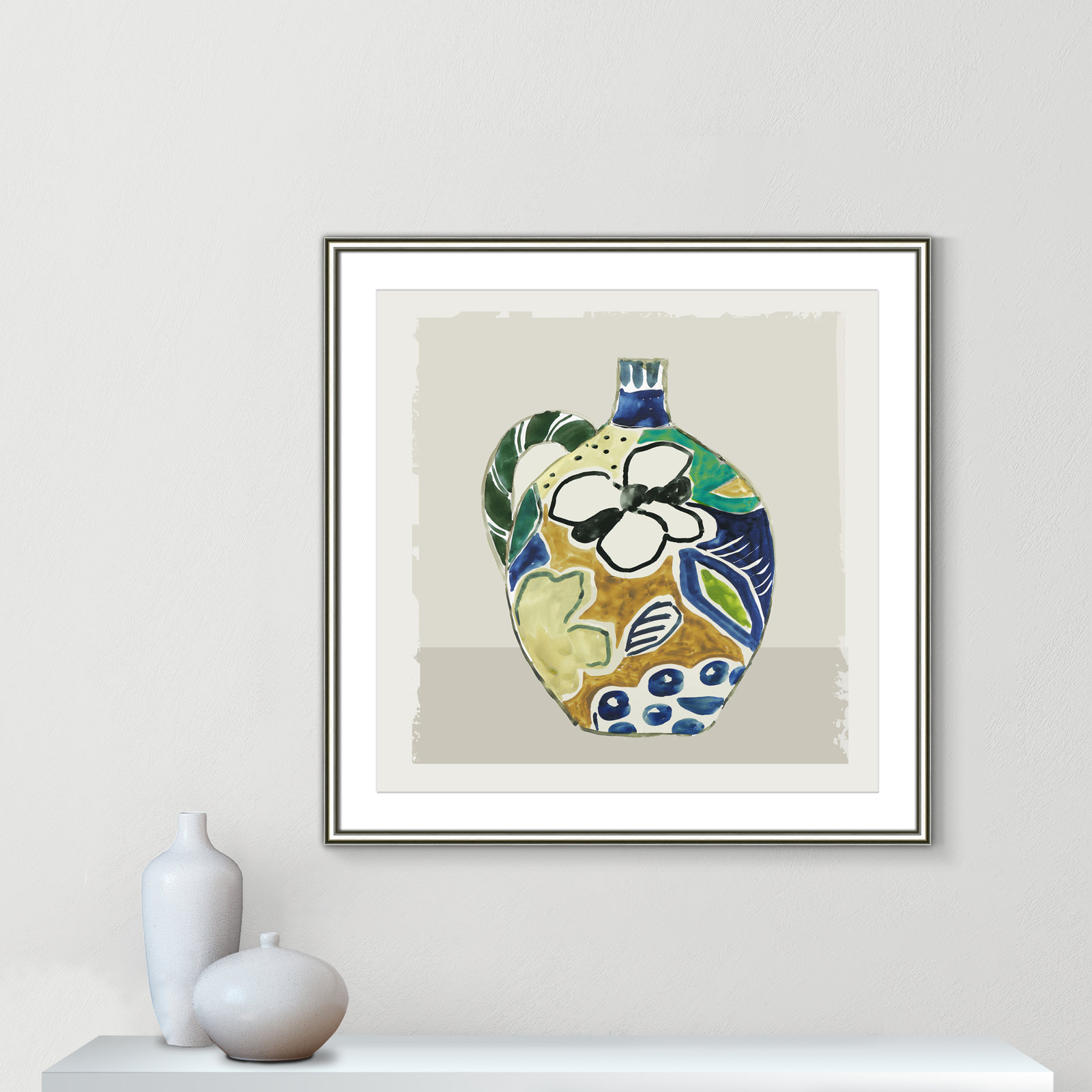 Picasso Vase by Aimee Wilson, Silver, 28.75" H x 28.75" W x 0.88" D