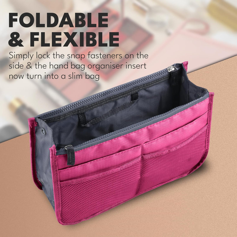 Brayden Studio Polyester Storage Tub & Tote, Rose Pink