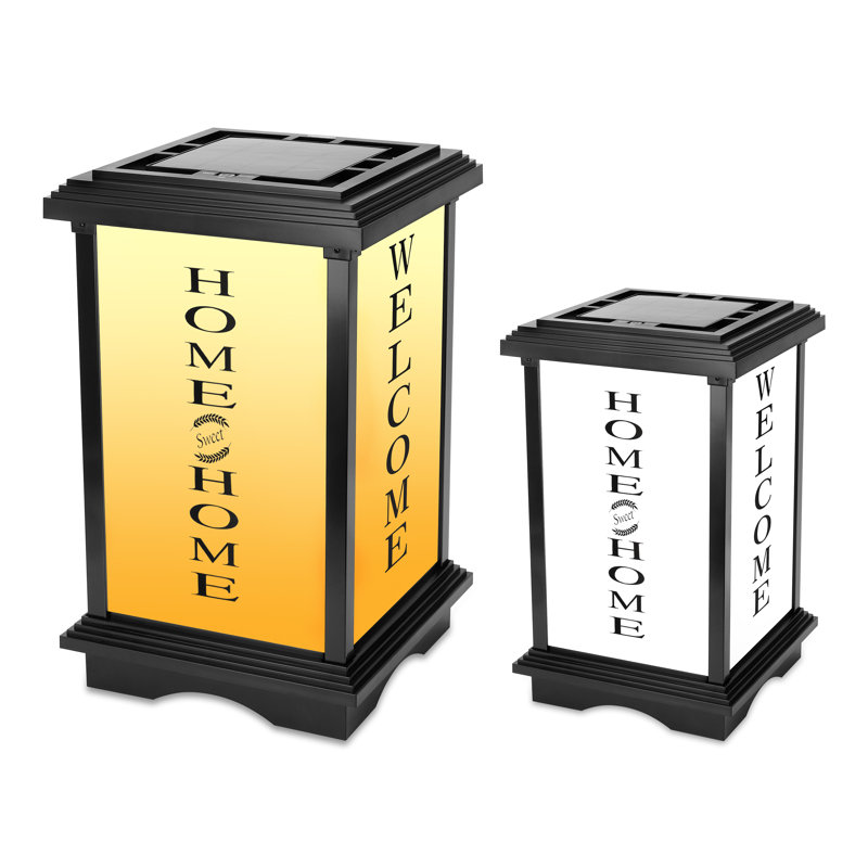 Techko Solar LED Welcome Lantern with Amber and White Light