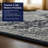 Ames Oriental Floral Charcoal Grey Performance Area Rug-780292