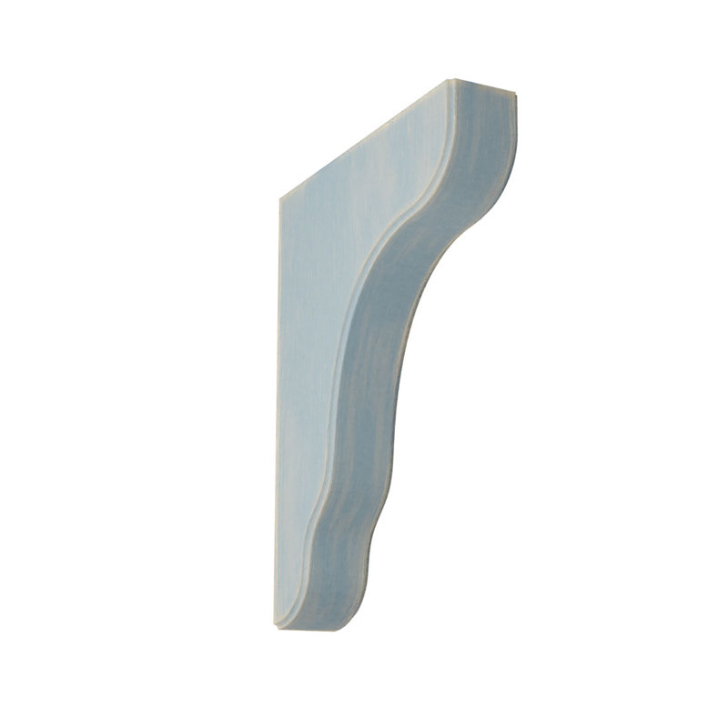 Support décoration rétro en bois Plymouth, H 11 po x l 1,75 po x P 8,5 po, Bleu bois flotté