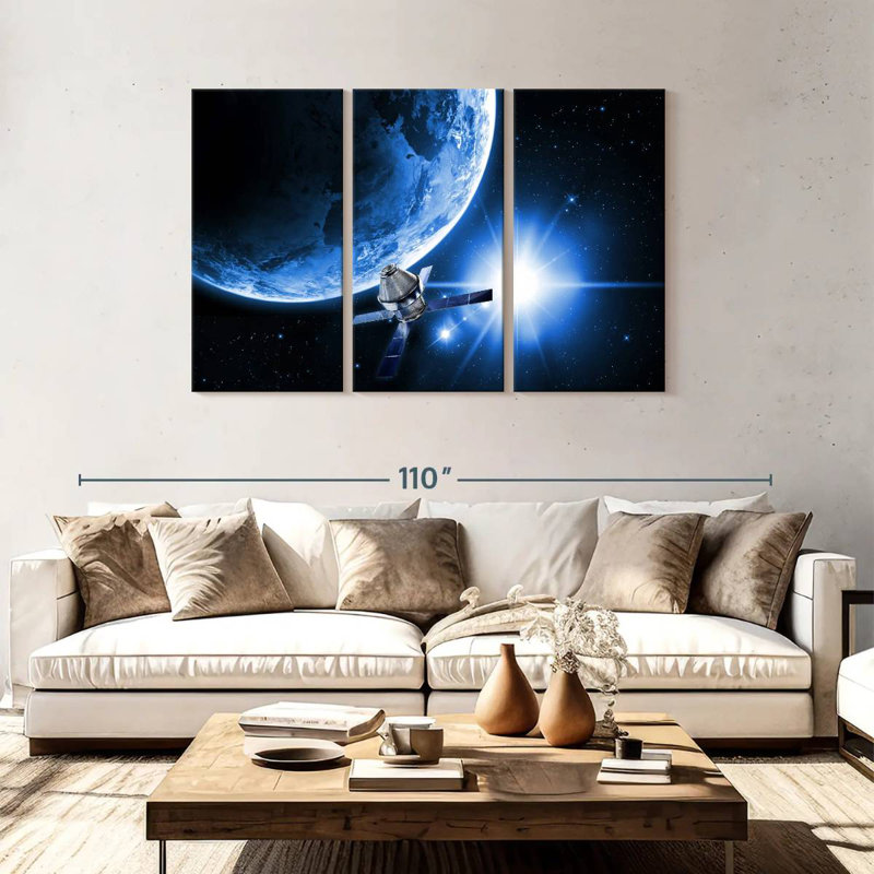 Oberle Satellite In Space, 48" H x 74" W