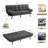 George Oliver  Upholstered Convertible Sofa With Adjustable Arms And Backs-511791188
