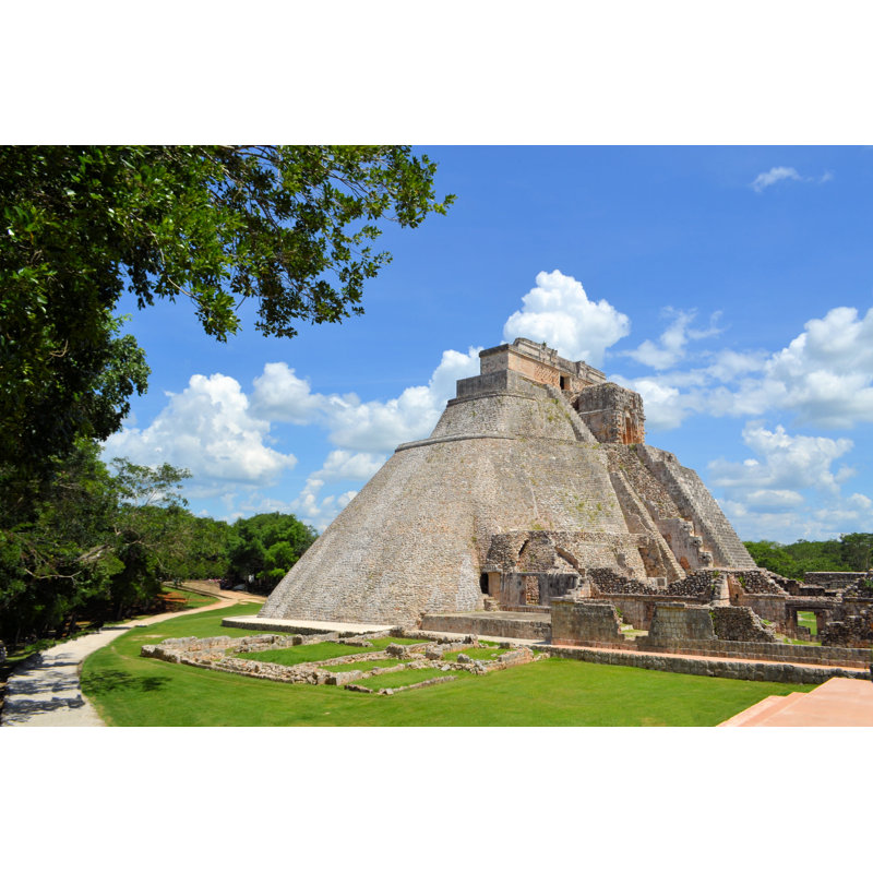 Lesterny Anicent Mayan Pyramid by Flocu - Wrapped Canvas Print, 30cm H x 46cm W 3.8cm D