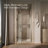 Components 39-5/8-In40-3/8-Inw X 71-1/2-Inh Frameless Pivot Shower Door With 3/8-In Crystal Clear Glass And Back-To-Back Vertical Door Pulls-51309313