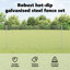 100 cm H x 2500 cm W Steel Border Fencing