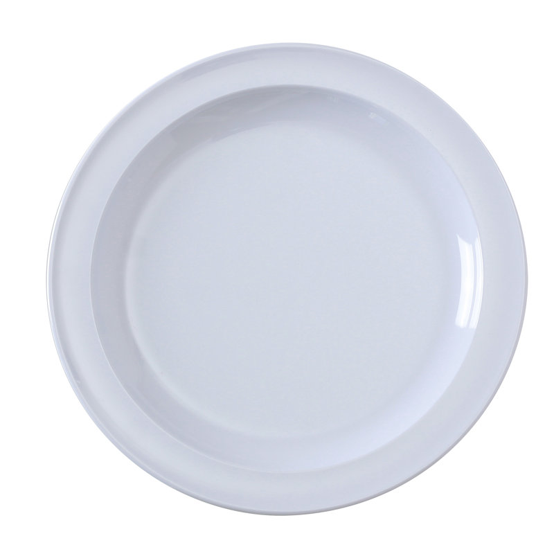 Soucoupe ronde en mélamine Nessico, Blanc