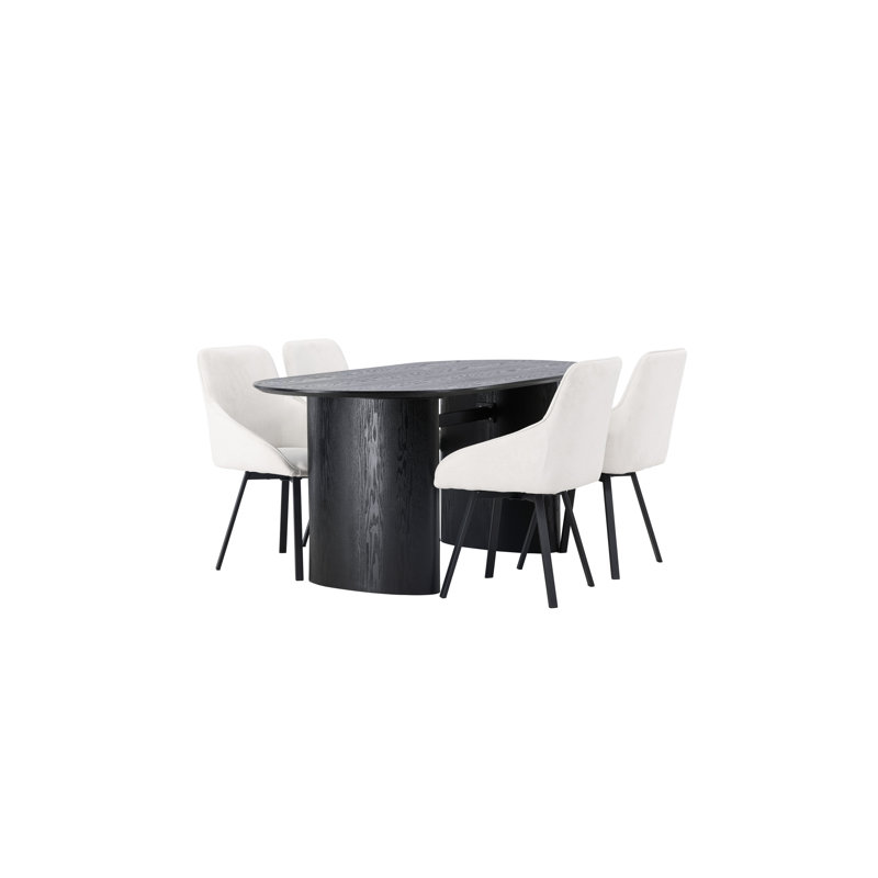 Crespo 4 - Person Dining Set, Black