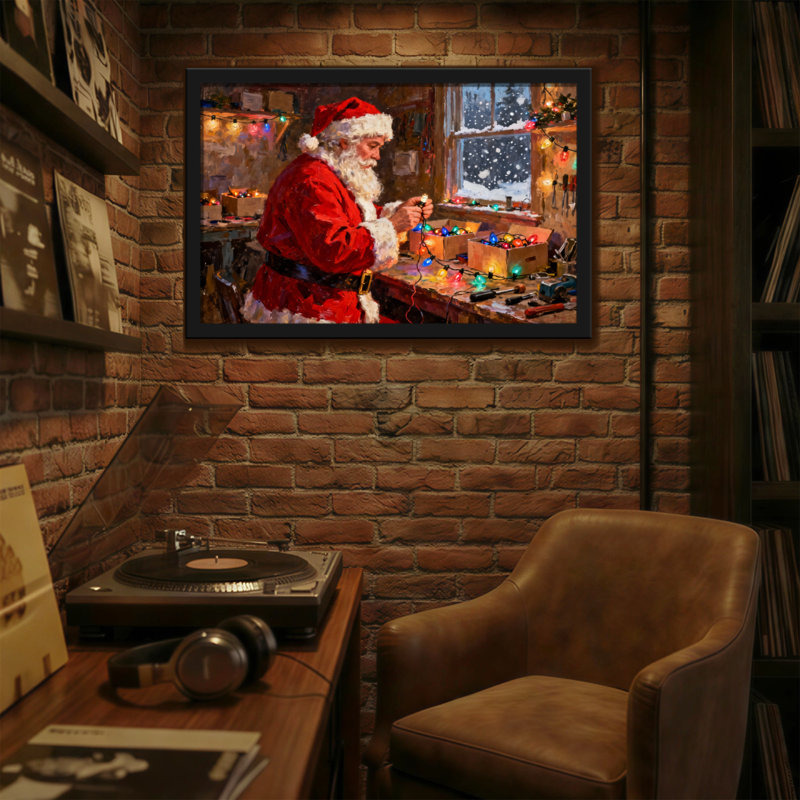 Scène d'atelier de Noël père Noël