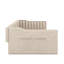 Lit de jour simple rembourré de taille XL avec pochette de rangement latérale, canapé-lit en velours pour le salon-442101994