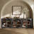 Modular Sideboard with Arched Glass Door and Adjustable Shelves, Ebony-1135176205
