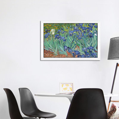 Irises, 1889 by Vincent Van Gogh - Floater Frame Painting on Canvas