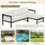 Outdoor L-Shaped Sofa With Iron Frame