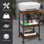 Lemley 67cm H x 49cm W Utility Cart with Wheels-844379784