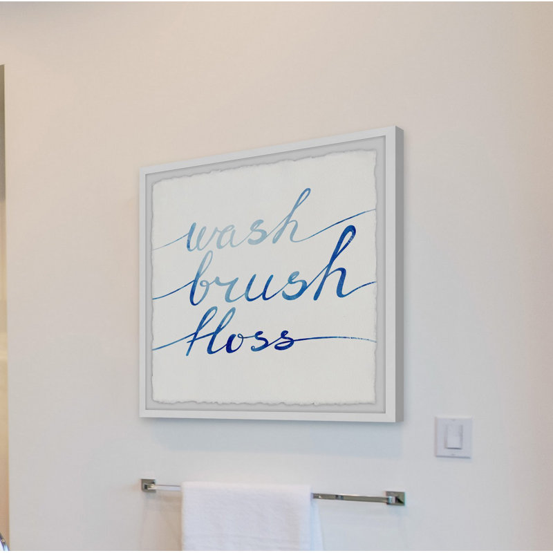Brush and Floss 1 Piece Single Picture Frame Wall Art, 61cm H x 61cm W x 3.81cm D