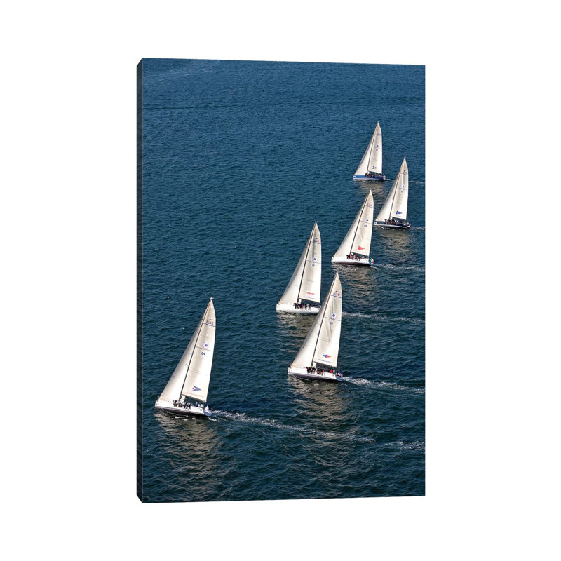Sailboats in Swan NYYC Invitational Regatta, Newport, Rhode Island, USA 1 Piece Wrapped Canvas Wall Art
