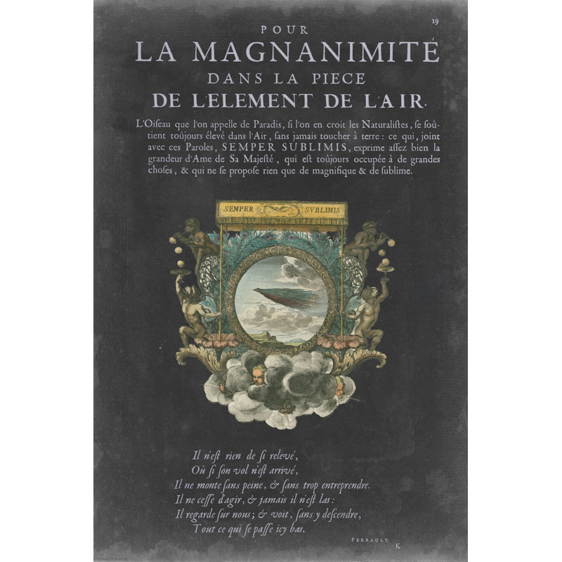 Vintage Bookplate III - Print on Canvas, Wrapped Canvas, 122 cm H x 81 cm W