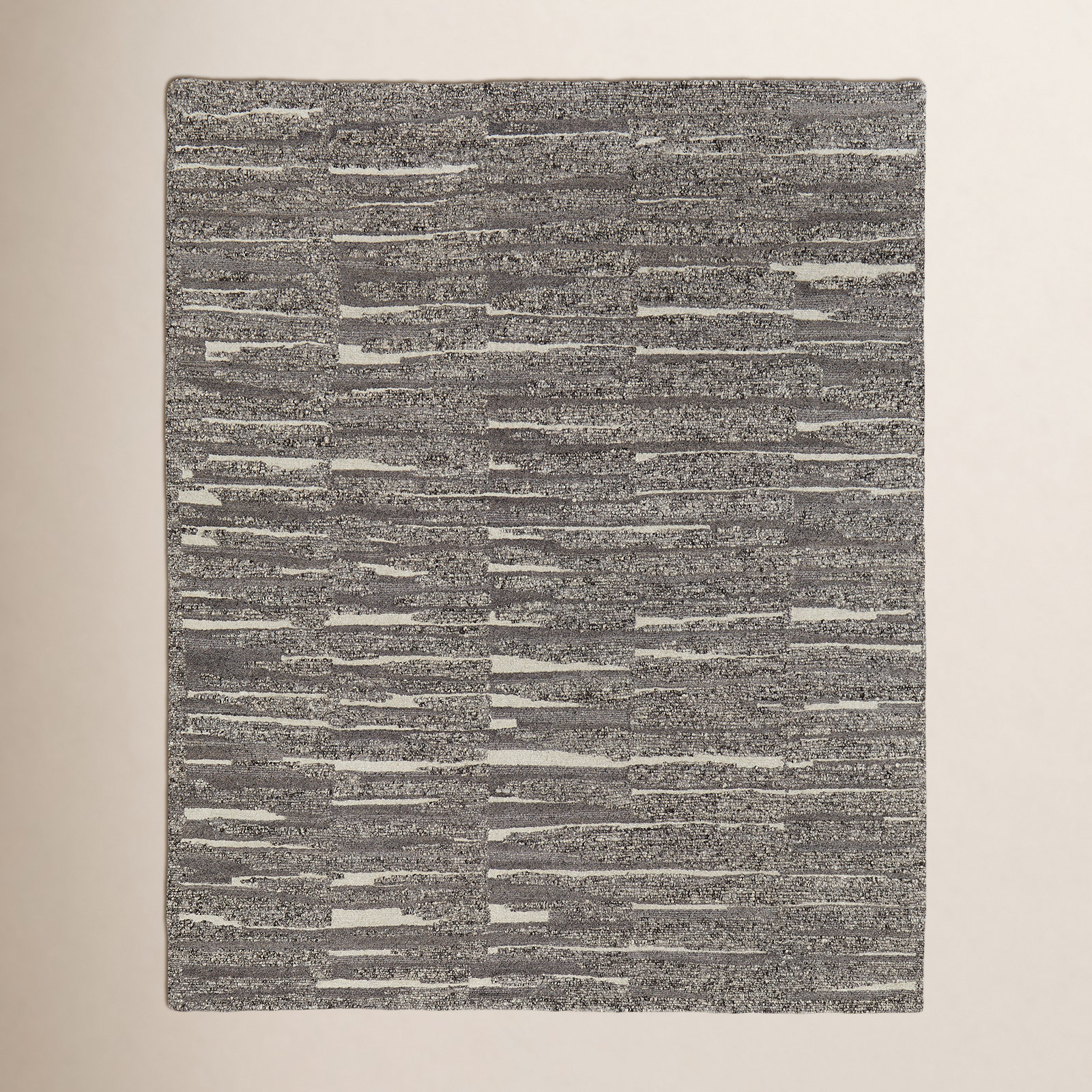 Wool Gray/Taupe/Ivory Rug, Rectangle 11'6" x 15'