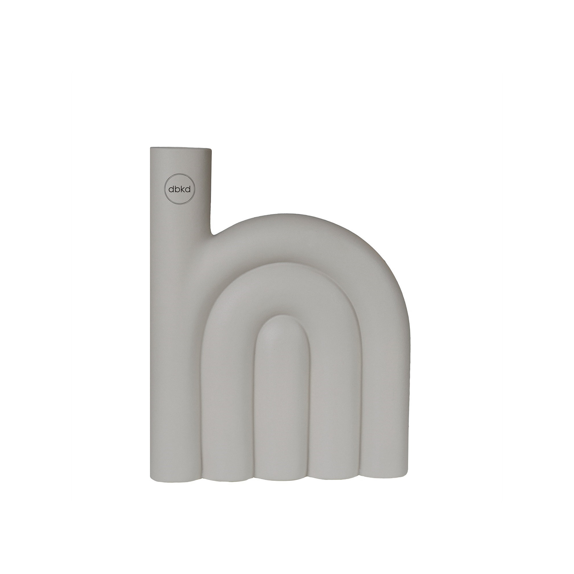 Ceramic Table Vase, Gray, 9.85" H x 7.85" W x 2" D
