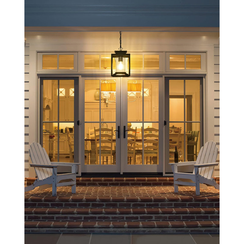Luminaire suspendu d'extérieur moderne en verre E26