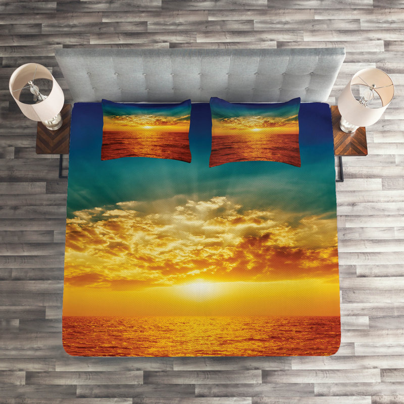 Hypnotic Coastal Polyester Coverlet