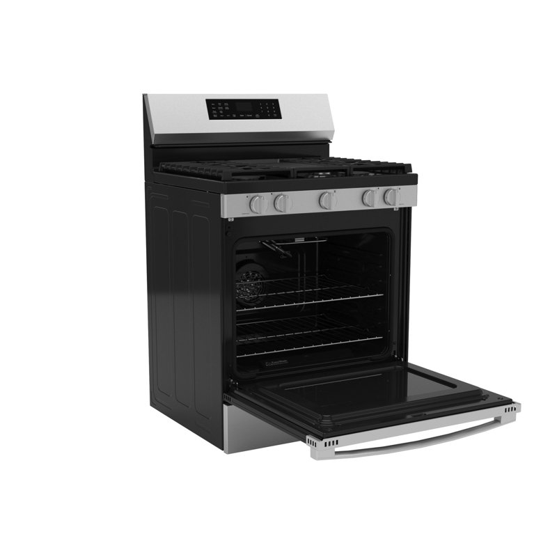 GE 30" Free-Standing Gas Convection Range With No Preheat Air Fry And Easywash Oven Tray