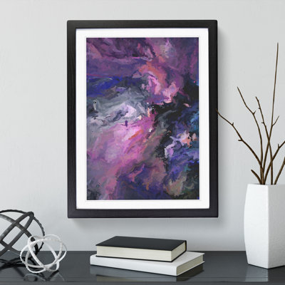 Moving With The Night Abstract - Single Picture Frame Painting
