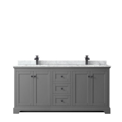 Avery 72'' Double Bathroom Vanity with Stone Top