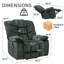 Fauteuil inclinable électrique lève-personne de 43,3 po avec chauffage, massage et ports USB / Type-C - Revêtement en microfibre-944572459