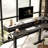 Color Adjustable L-Shaped Metal Base Standing Desk-70361324