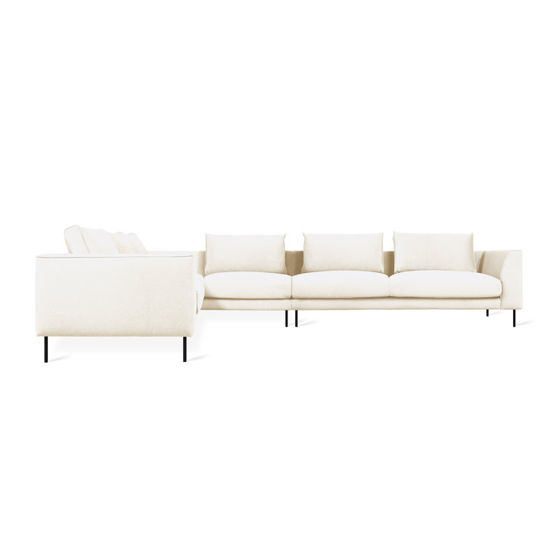 Renfrew XL Sectional, Merino Cream 100% Polyester, Left Hand Facing
