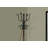 Coat Rack, Hall Tree, Free Standing, 8 Hooks, Entryway, 74"H, Bedroom, Black Metal, Transitional