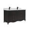 60" Solid Wood Sink Vanity  With 1' Artificial Stone Top-439160361