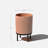 Plastic-Concrete Round Planter with Stand-1160468266