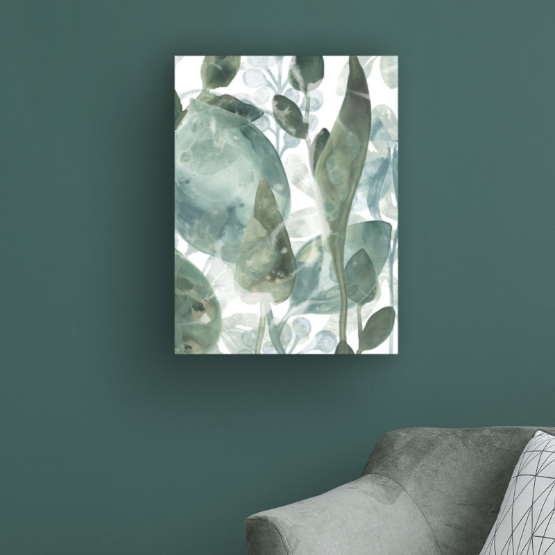 Aquatic Leaves IV par June Erica Vess - peinture sur toile tendue, H 32 po x l 24 po x P 2 po
