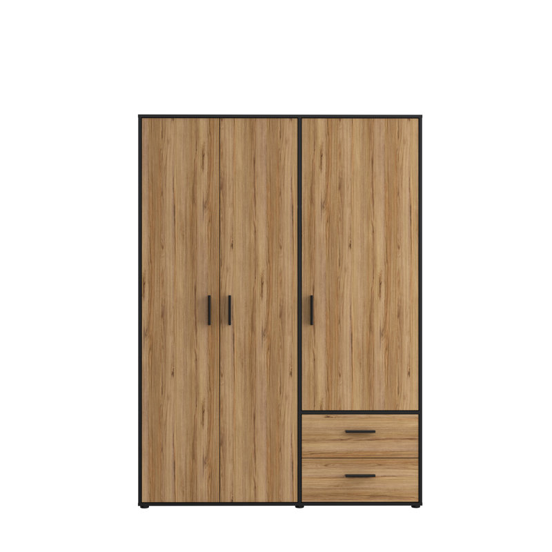 Laur 3 Door Manufactured Wood Wardrobe