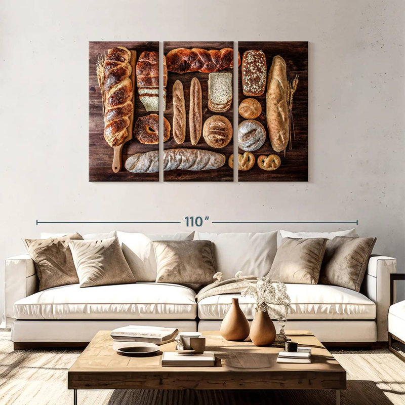 Yarlin Baked Breads For Breakfast, 48" H x 74" W