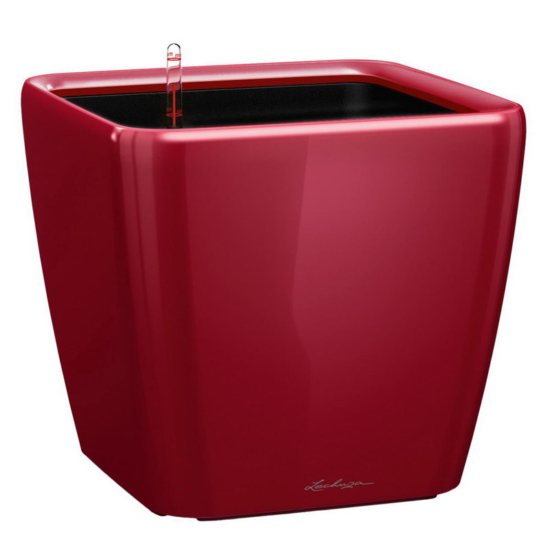 Quadro Premium Pot Planter, Scarlet Red, 33 m H x 35cm W x 35cm D